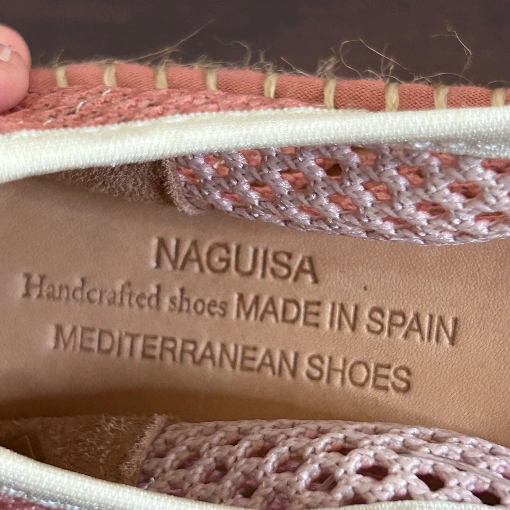 Naguisa Allium Woven Mesh Espadrilles Dusty Rose/Pink Shade NWOB Women size 37